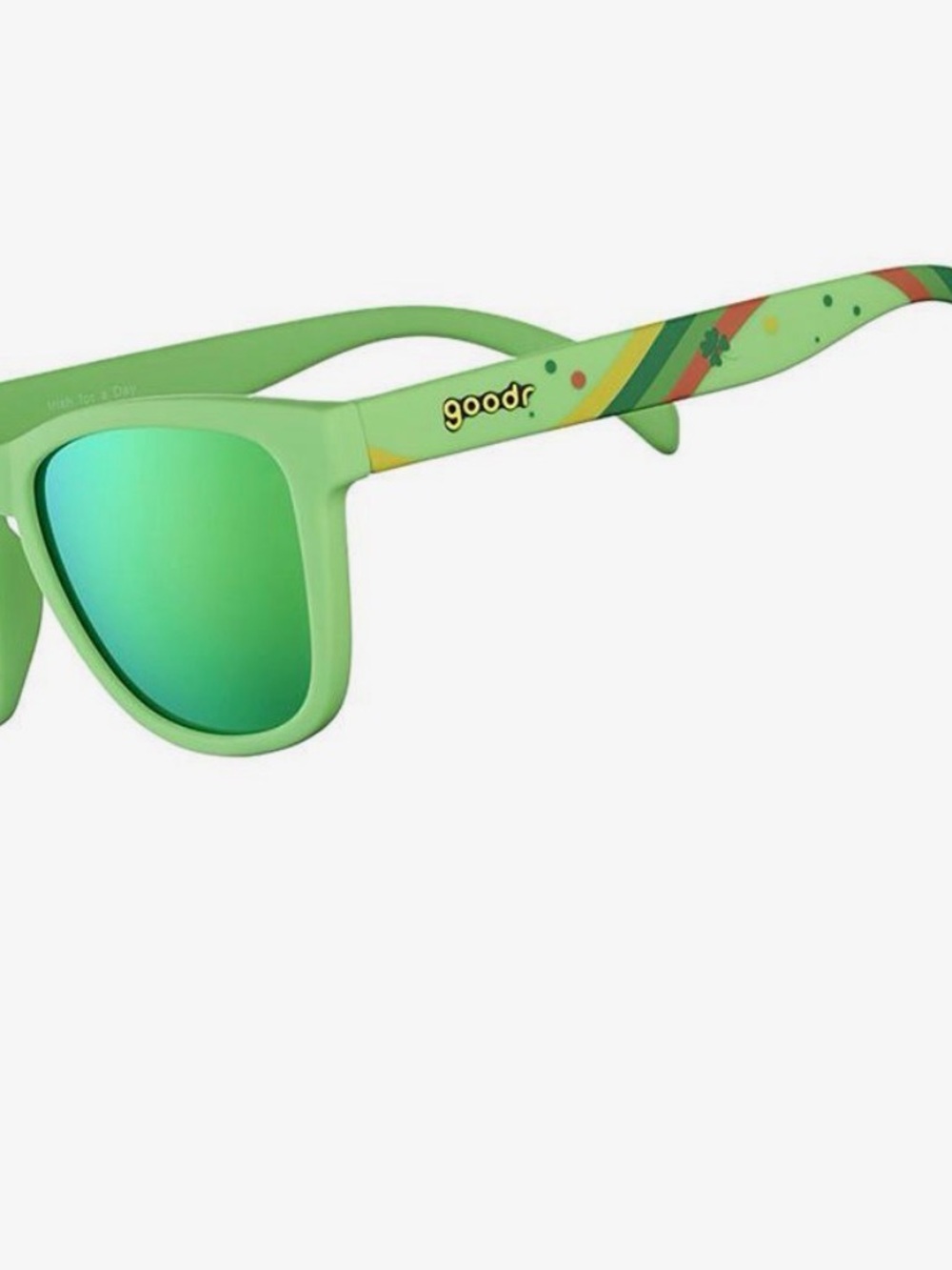 goodr Green Mirrored Sunglasses “Irish for the Day”